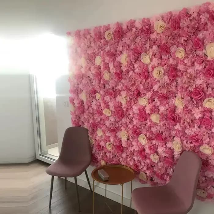 Toile de fond murale à fleurs, 4 pièces, panneaux muraux floraux 60x40cm, panneau de fleurs 3D pour décor de fête prénuptiale de mariage