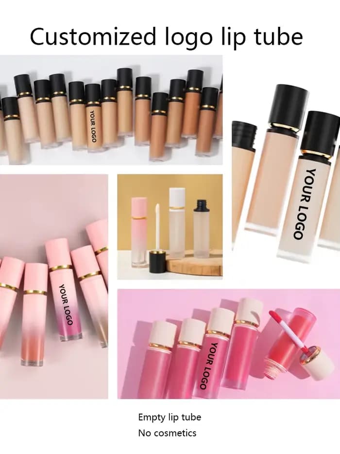 【Personnalisation du logo】 Tube de couleur pour les lèvres rond gradué de 8 ml