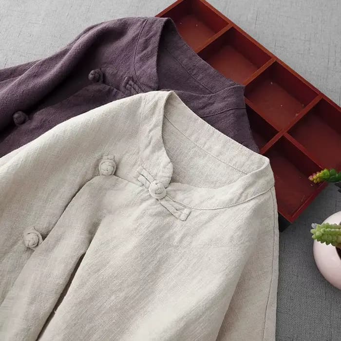 Vêtements bouddhistes en coton et lin pour femmes, chemise de méditation à manches courtes, vêtements de thé, nouveau haut chinois