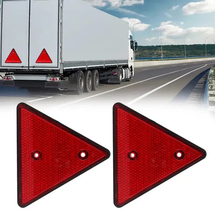 Réflecteurs arrière rouges, accessoires de voiture, Triangle réfléchissant adapté pour remorque moto caravane camion bateau