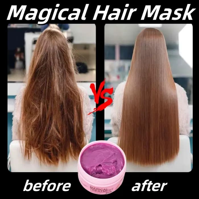 Masque capillaire magique 5 secondes, réparation des cheveux endommagés, crépus, doux, lisse, brillant, hydratant en profondeur, soin, huile essentielle, 60ml