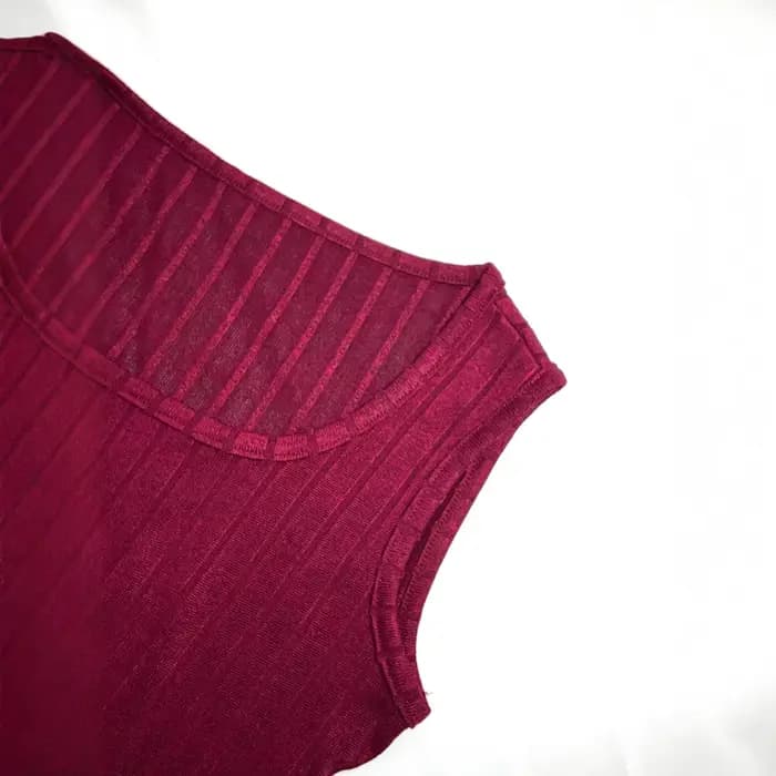 Gilet à col côtelé pour femmes, couleur rouge vin, haut à col carré, tissu en mélange de fibres de Polyester, sans décoration, gilet à la mode