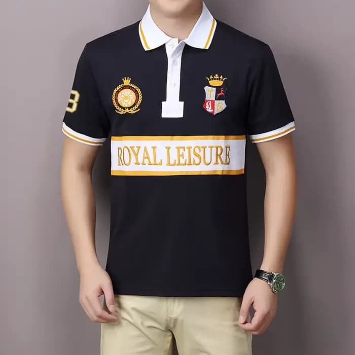 Polo Classique Rouge pour Homme, Broderie Tigre, Coton, Taille Européenne, Abonnés, Couture, Grande Taille, 7XL, Original Royal Casual Sports