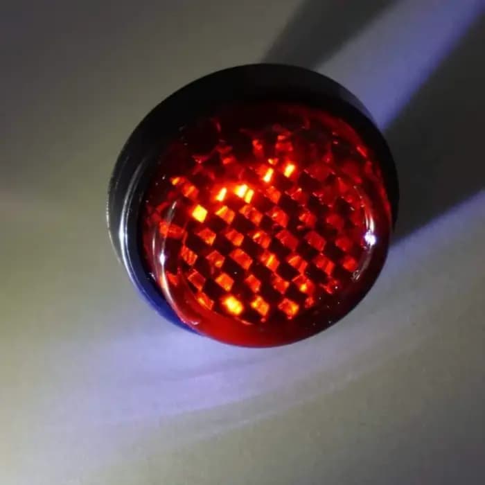 Réflecteurs ronds rouges auto-adhésifs, 2 pièces, étanches, haute visibilité, signes de sécurité pour vélos, motos, scooters