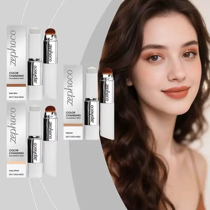 Bâton de fond de teint à couleur changeante, Base de maquillage coréenne, correcteur à haute couverture, couleur chair naturelle, 2 en 1