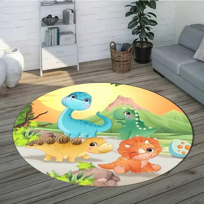 Tapis rond vintage à motifs floraux, vert sauge, rose pastel, grand tapis circulaire pour salon, chambre à coucher, chevet, décoration intérieure