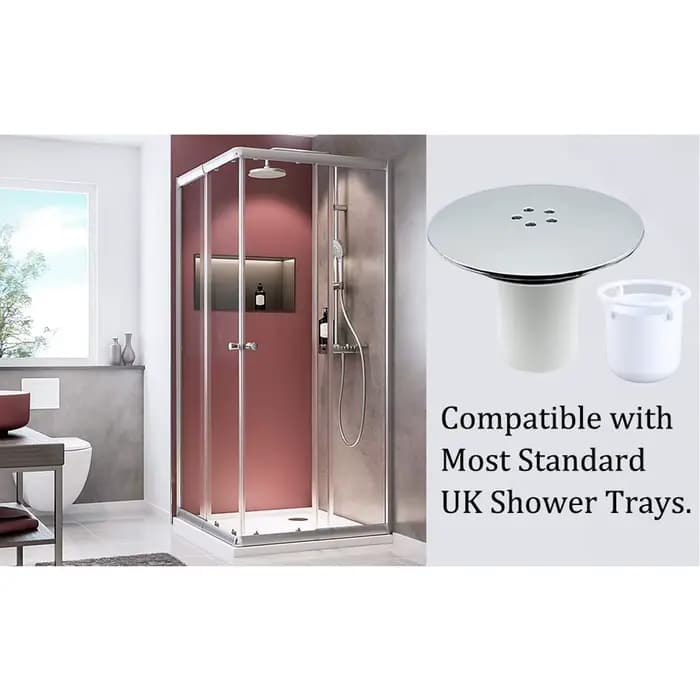 Couvercle de vidange de douche, plateau, piège à déchets, couvercle de trou de bouchon, traitement chromé de remplacement, débit rapide