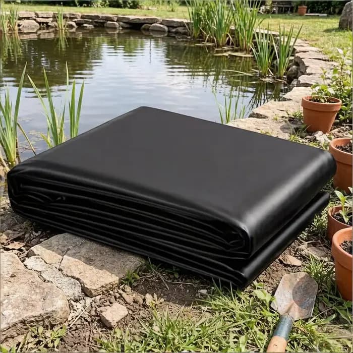 Membrane de bassin noire imperméable et flexible pour l'aquaculture, accessoire de jardinage extérieur pratique, durable et réutilisable