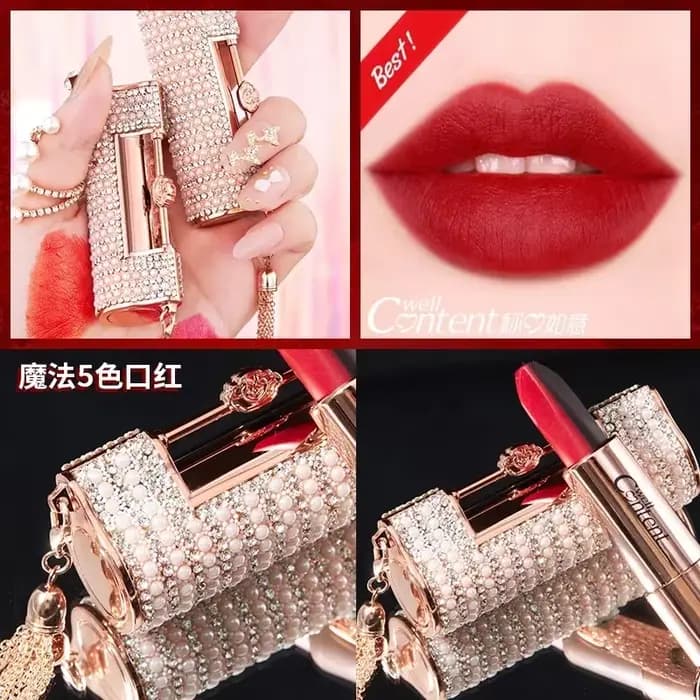 Rouge à Lèvres Velours Sexy 5 en 1 pour Femme