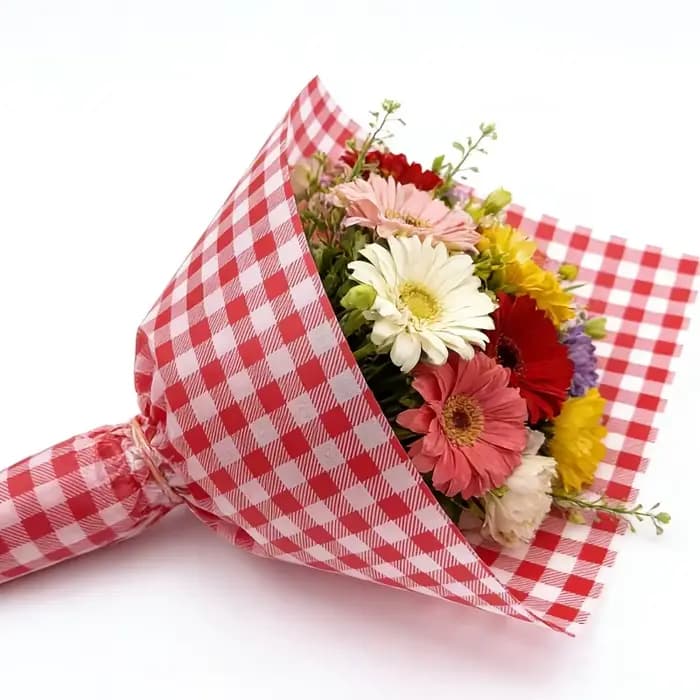 Papier de soie à carreaux rouges, 30/50 feuilles - 35x50cm, papier d'emballage pour bouquets, papier de soie à carreaux rouges et blancs, adapté pour V