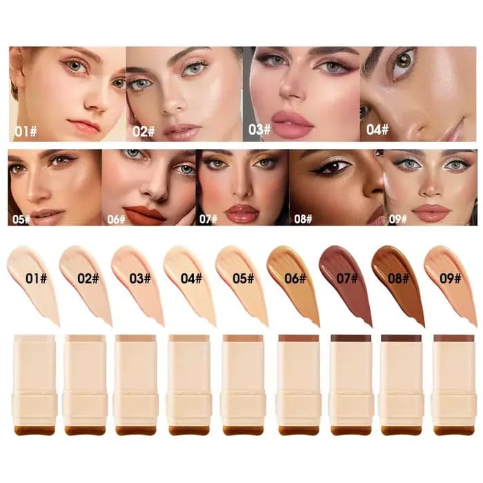 Stick de maquillage double tête deux-en-un