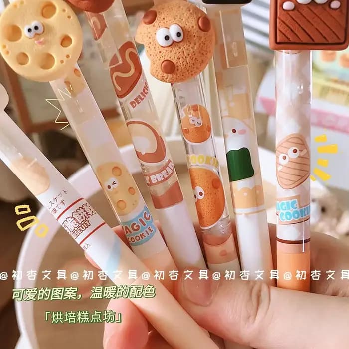 Kawaii biscuit 0.5mm crayons automatiques étudiants fournitures scolaires mignon papeterie crayon mécanique pour dessin crayons de croquis