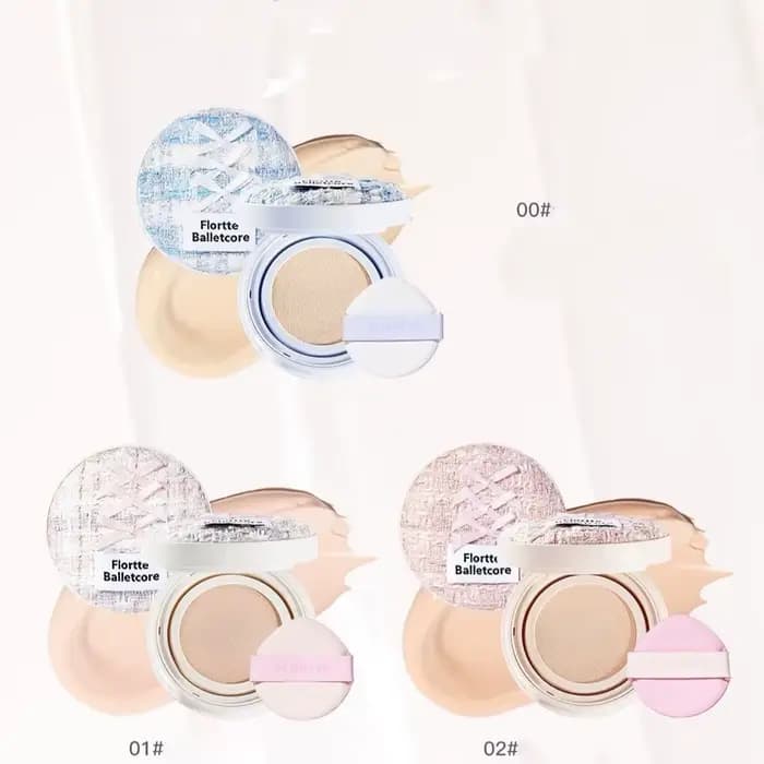 FLORTTE Base De Maquillage Ballet fond De teint liquide végétalien doux coussin d'air BB CC crème contrôle De l'huile