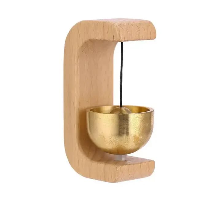 Décorations suspendues carillons éoliens en bois japonais sonnette sans fil sonnette de porte d'entrée cloche à vent décorative pour l'ouverture de la maison