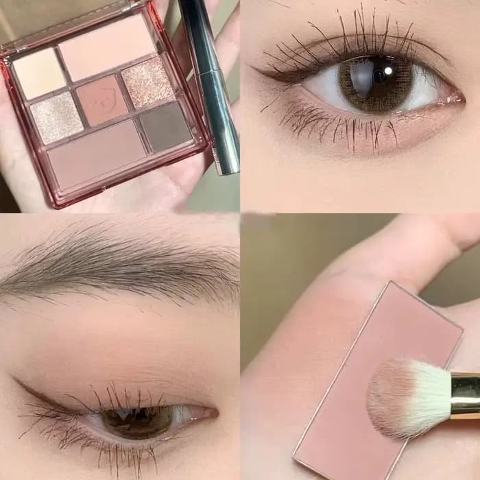Nouveau plateau d'ombre à paupières 7 couleurs Palette de faible Saturation entièrement mat coréen maquillage des yeux