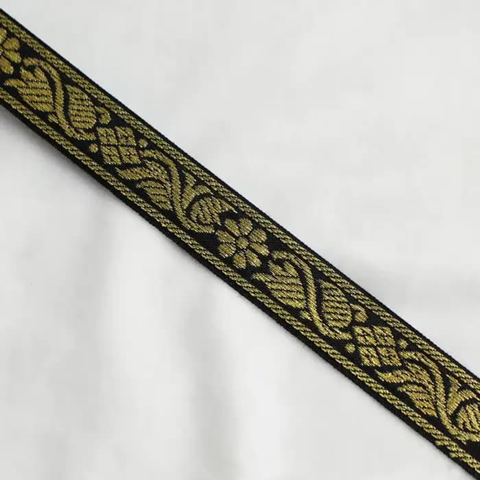 1 mètre de ruban floral, bande de décoration Jacquard, sangle ethnique, garniture de bricolage