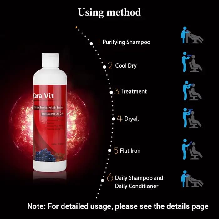 KeraVit-Meilleur produit pour lisser les cheveux, 500 brésilien, KerBrian pour le bain, traitement des cheveux bouclés, 8% ml