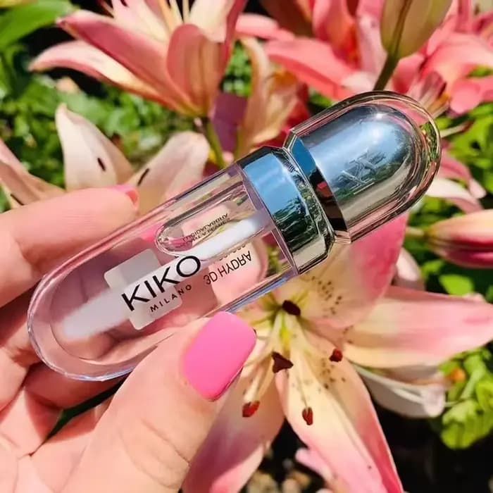 KIKO 3D Liquid Lip Glaze Transparent Lip Gloss Mirror Lipstick Nourishing Glossy Full Lips Not Fading Milk Tea Bean Paste Makeup