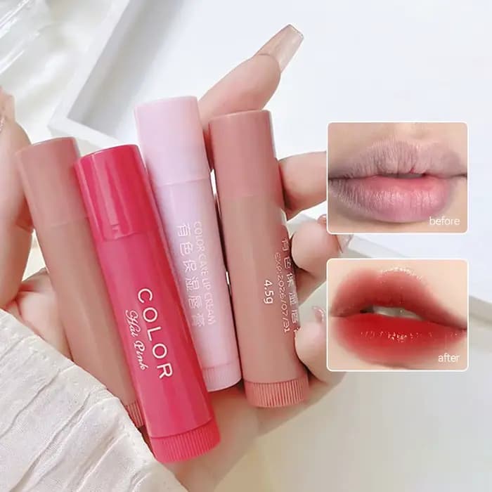 HAIPINK Ensemble de 3 baumes à lèvres hydratants teintés – Hydratant