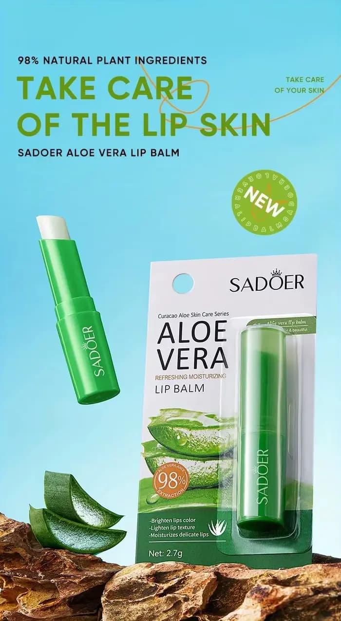 Baume à l'aloe vera pour les lèvres nourrissant