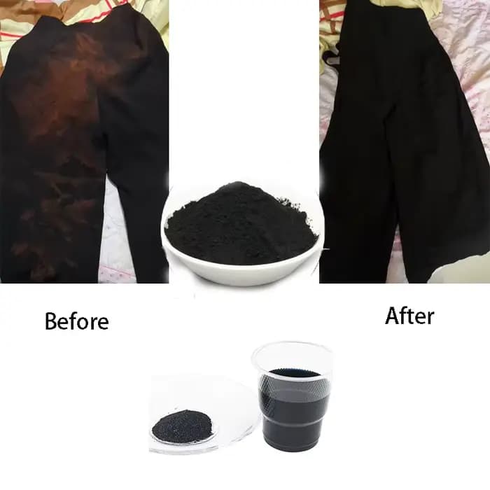 100g noir tissu colorant vêtements reconditionné Agent colorant coton lin jean toile Pigment maison cravate-teinture fournitures faites à la main