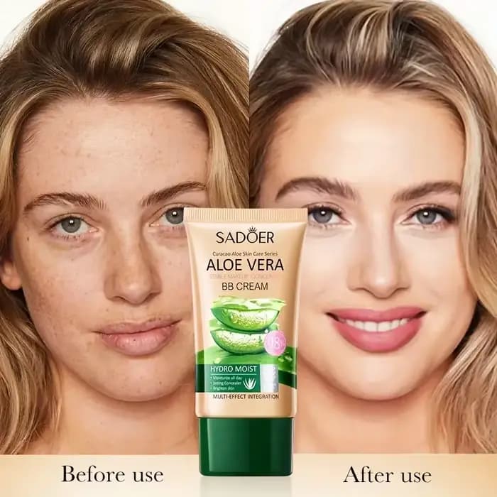 Aloe Vera BB crème-hydratant et dissimulant au collagène fond de teint à couverture complète