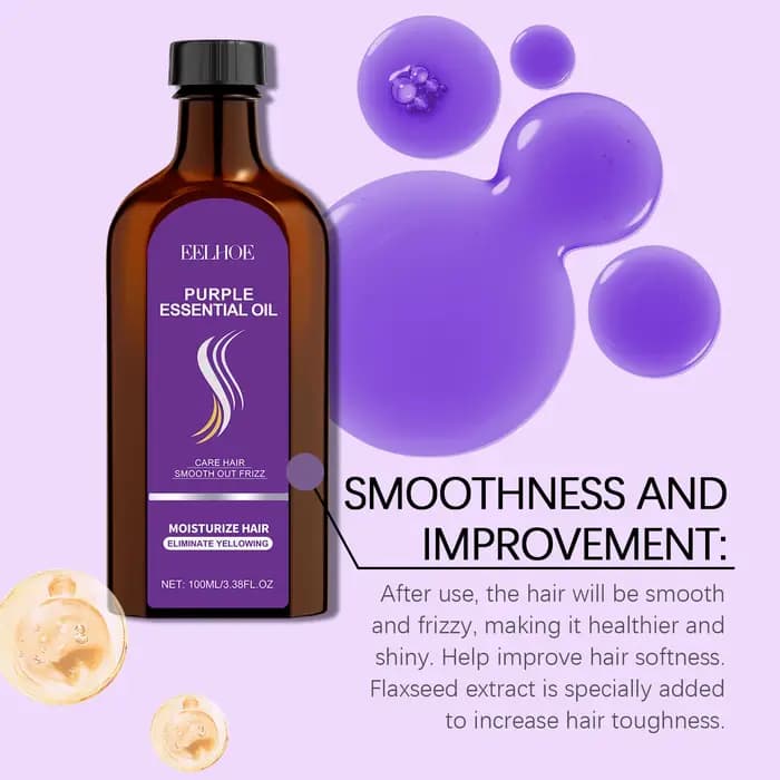 Traitement capillaire à l'huile pour cheveux secs, abîmés et crépus, lisse, brillant, répare les pointes fourchues, hydrate, nourrit, sérum sans rinçage