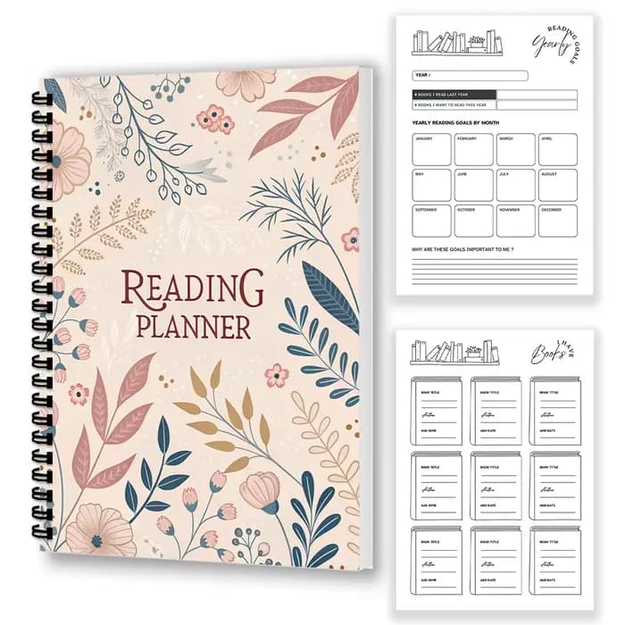 1PC Journal de lecture - Journal de lecture pour les amateurs de livres et les lecteurs, pour surveiller et suivre vos progrès de lecture, journal de lecture, cadeau