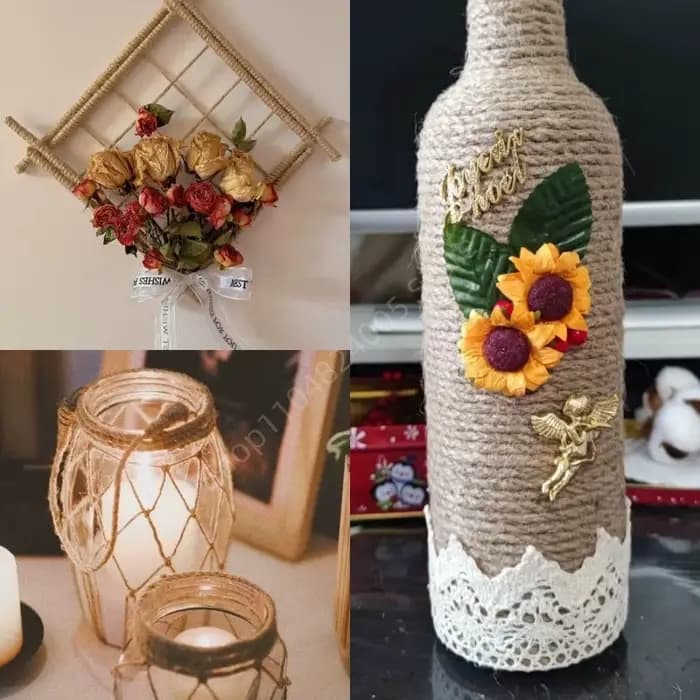 Rouleau de ficelle en jute naturelle vintage de 50-200 m pour couture, artisanat, cordon en jute, fil pour mariage, bricolage, ruban pour fête, nœuds décoratifs
