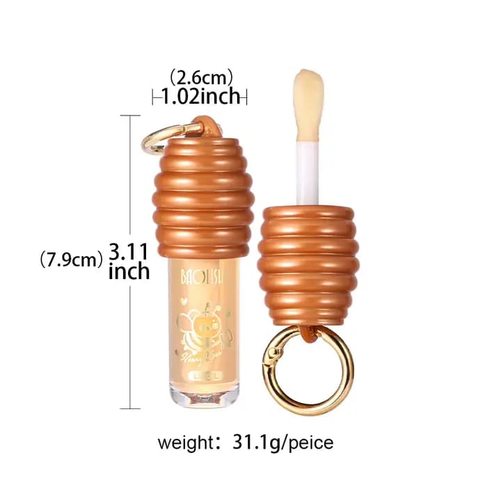Honey Beauty Cosmetics Lip Ink Gloss Labial Lips Moisturizer Jelly Lipstick Bright Oil Moisturizing Balm Big Lip Brush