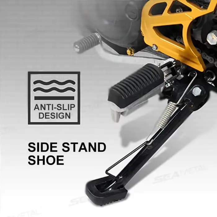 BLALION Support de moto béquille plaque de Support en caoutchouc Parking extérieur pied de moto Support latéral Base béquille Support Pad