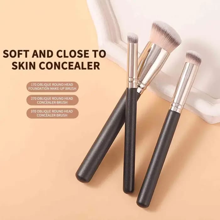 Le set de pinceaux de maquillage en 3 pièces comprend