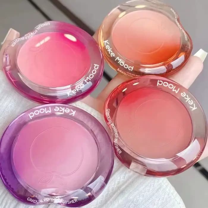 Fard à joues rose pêche, violet mat, teinte des joues, maquillage durable, éclaircissant, douceur soyeuse du visage, Palette de poudre Rouge, cosmétiques