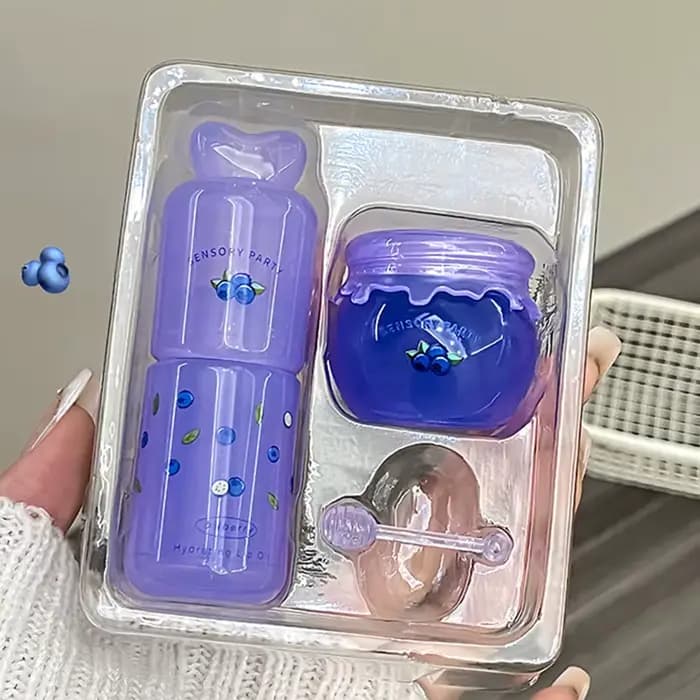Coffret Baume et Huile Hydratants à la Fraise pour des Lèvres Douces et Apaisées – Soin