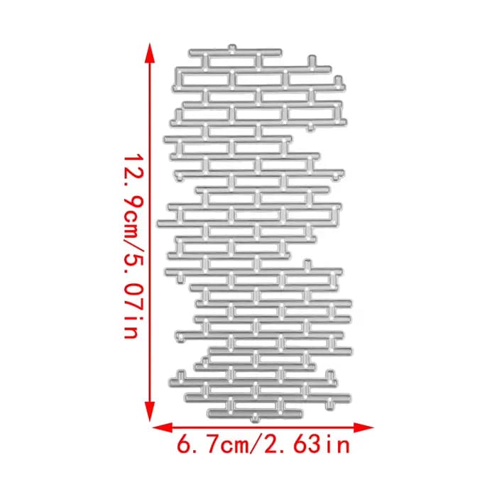 Matrices de découpe de fond de grille de motif de mur de brique pour Scrapbooking carte postale fond décoration pochoir de coupe de poinçon