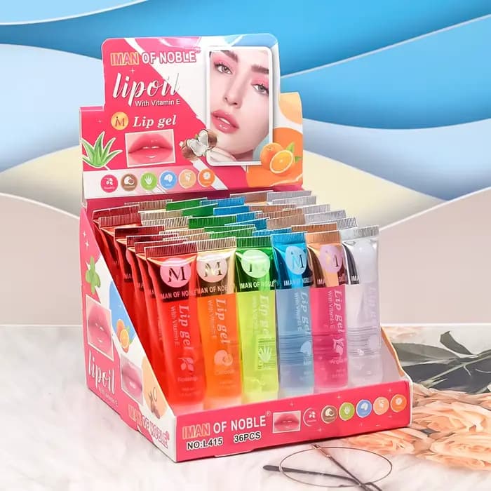 6 pièces saveur fruitée aqueux brillant à lèvres ensemble clair Gel