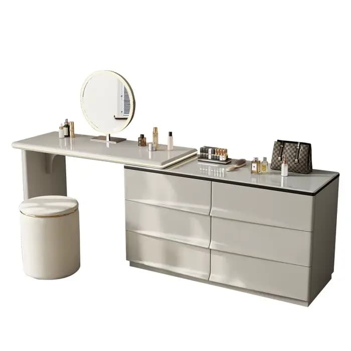 Coiffeuse Design naturel moderne Simple maquillage coiffeuse chambre fille bureau Mesa De Maquillaje maison accessoires