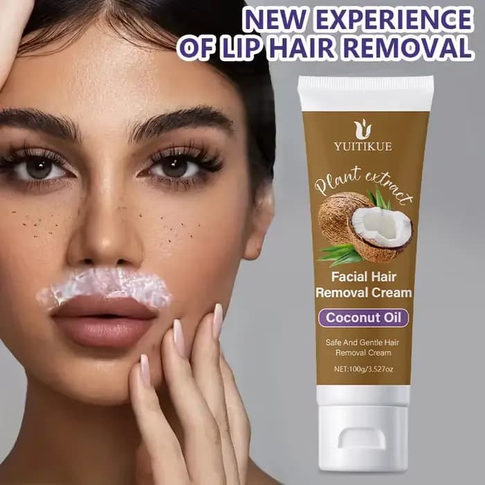 Le baume épilation à l'huile de coco 100g est doux et non irritant, adapté aux aisselles, aux lèvres, aux bras, aux jambes et aux zones intimes, avec