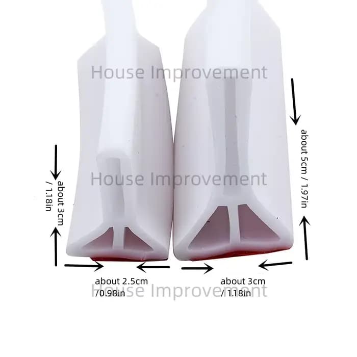 Barrière d'eau de douche pliable, bande de silicone autocollante, protection anti-éclaboussures, seuil de douche flexible