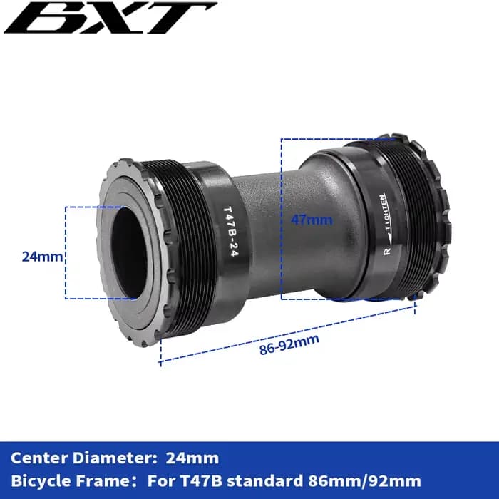 Support de pédalier pour cadre de vélo de route BXT T47, 24 mm/29 mm, juste pour cadre de route, outil d'installation BXT-Model-145 T47, BB T47 en aluminium