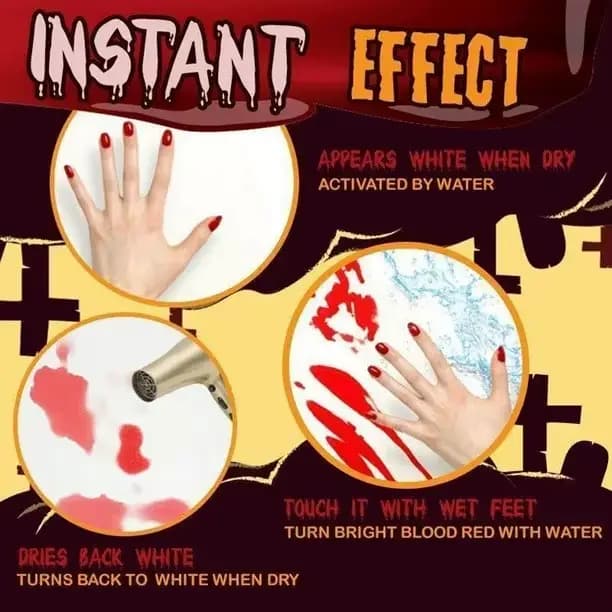 Polymères de bain pour la décoration, feuille de proxy de document, devient rouge, cadeau de nouveauté pour la douche, Halloween, escales