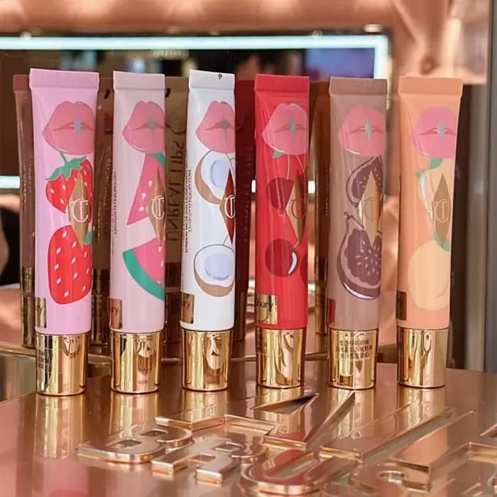 Charlotte Tilbury Lip Gloss Lip Balm Jelly Series Fruit Flavored Lipstick Candy Fig Cherry Glaze Pure Peach Lip Cosmetics Makeup