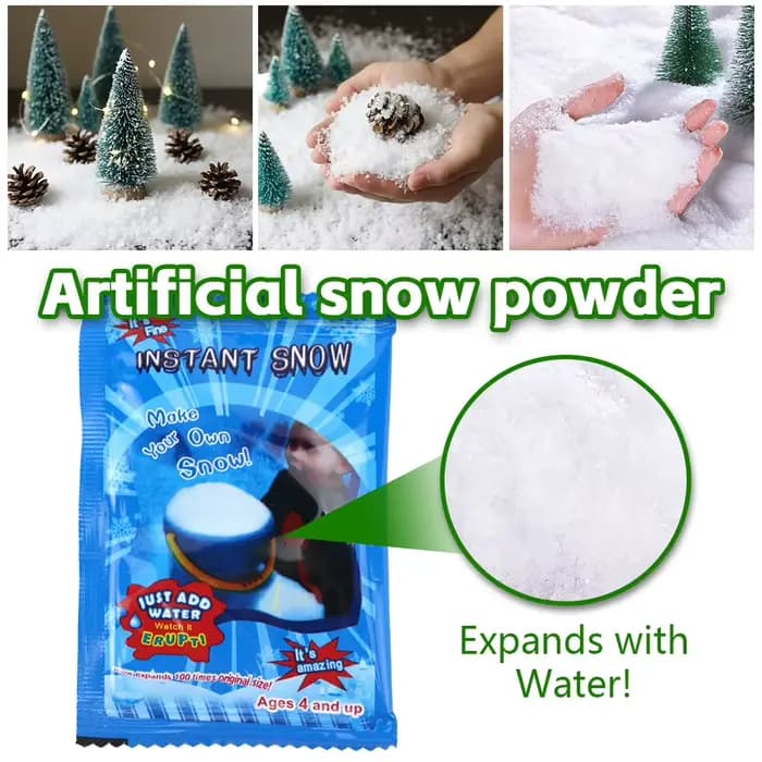 Neige artificielle bricolage modèle faisant la poudre de neige sèche pour décor de scène de noël/paysage de Table/Diorama/Wargaming