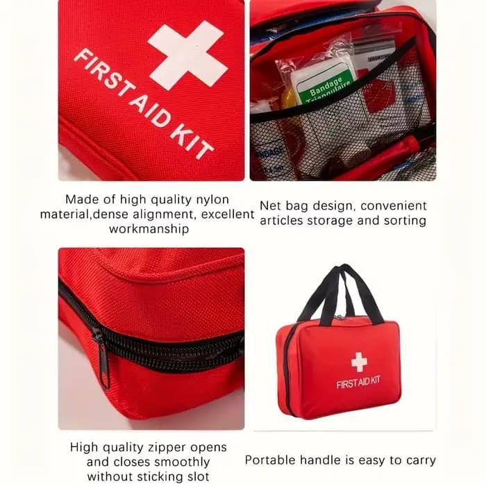 Trousse de premiers secours de luxe 260 pièces, fournitures d'urgence essentielles pour la maison, l'aventure en plein air et la sécurité du Camping