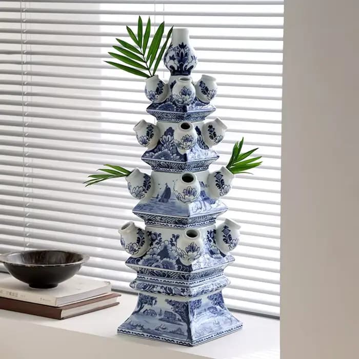 Figurines d'Auckland en céramique pour salon, sculptures esthétiques, décoration de sol intérieur, vase de fleurs de Gand, ornements de maison de luxe