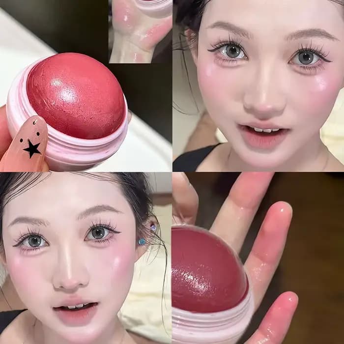Boules de fard à joues rouge à haute teneur en pigments