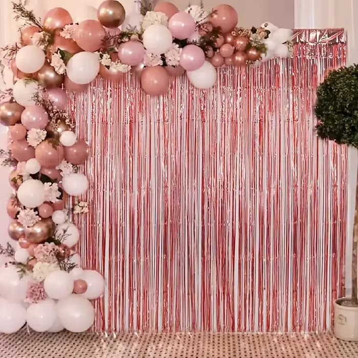 Rideau de décoration d'arrière-plan d'anniversaire, rideau Laser à franges pour enterrement de vie de jeune fille, décor de mariage pour réception-cadeau pour bébé