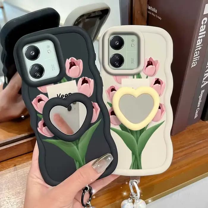 3 pièces (Coque de téléphone + cordon + support) pour Redmi 13C/14R/15C/13/14C