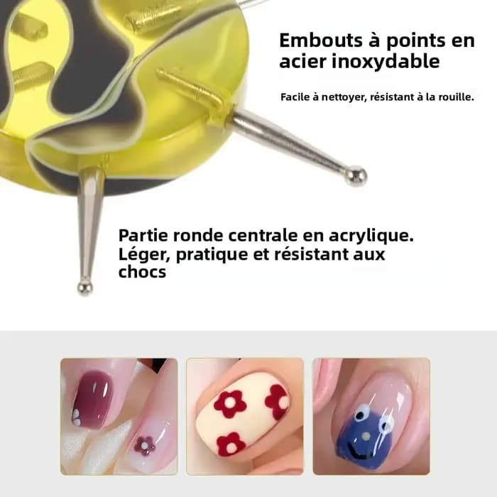 Outils de pointage circulaire pour Nail Art
