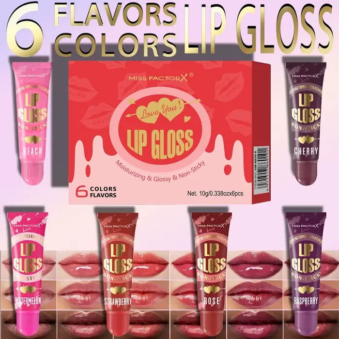 Ensemble de 6 gloss à lèvres